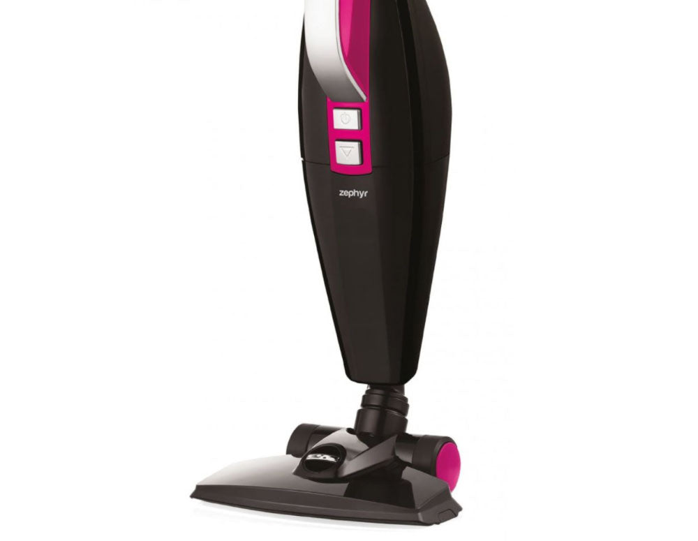 Aspirator vertical și de mână ZEPHYR ZP 1001 TR, 800W, 1,2 l, Clasa A, Recipient, Negru/Roz