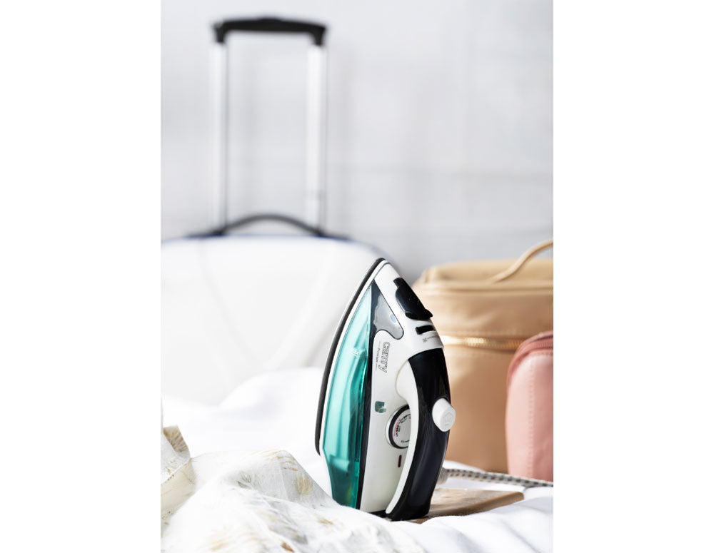 Fier de călcat de călătorie CAMRY CR-5024 1500 W cu abur, Placă de călcat antiaderentă