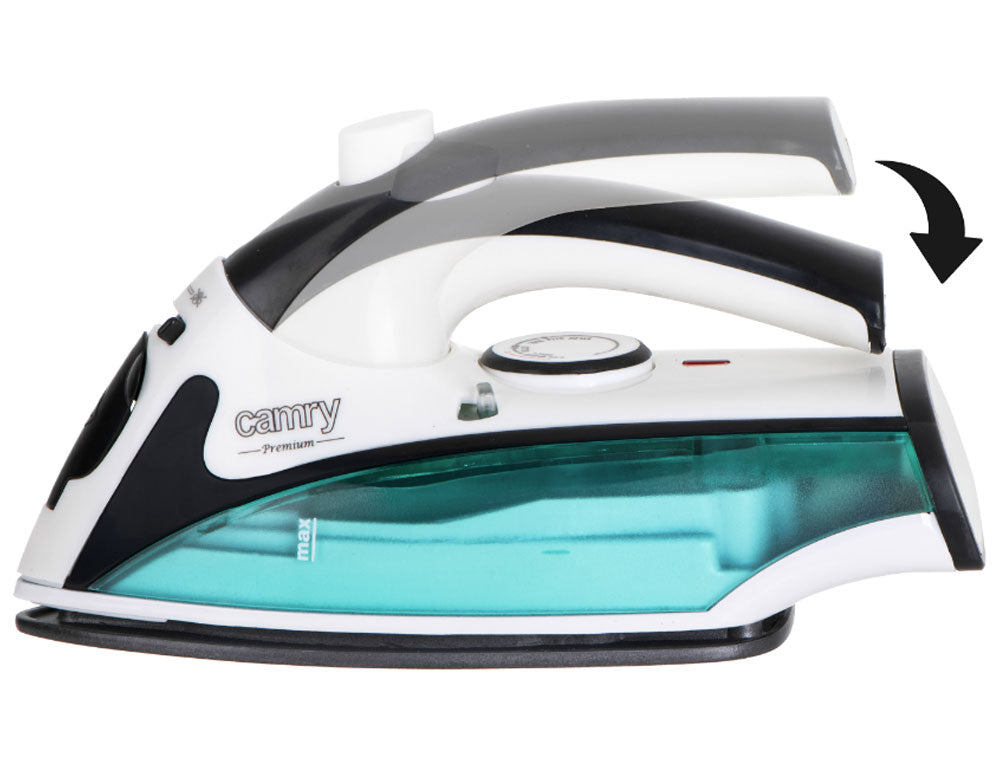 Fier de călcat de călătorie CAMRY CR-5024 1500 W cu abur, Placă de călcat antiaderentă