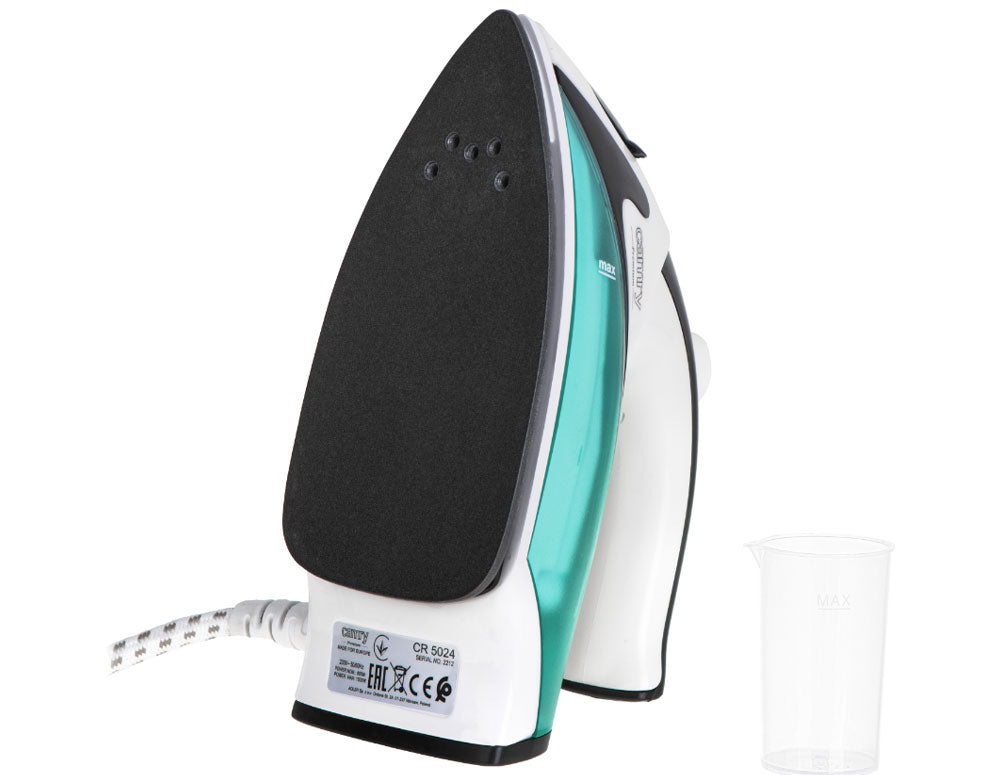 Fier de călcat de călătorie CAMRY CR-5024 1500 W cu abur, Placă de călcat antiaderentă