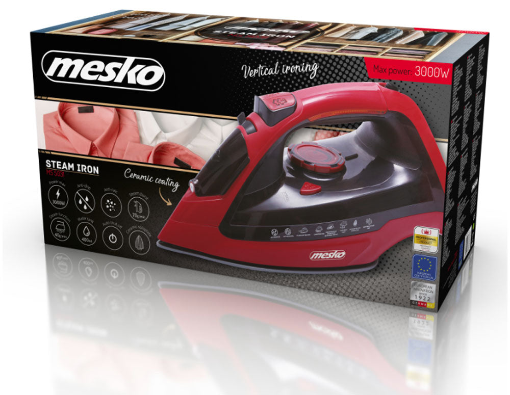 Fier de călcat electric MESKO MS-5031, 3000W, placă ceramică