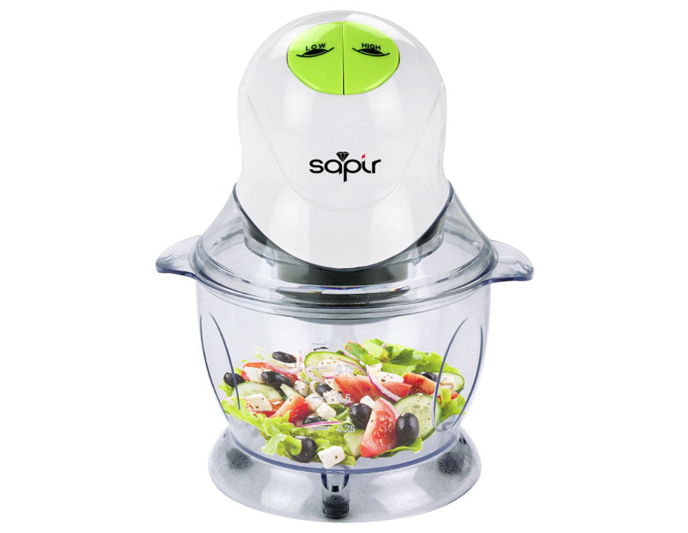 Tocător/tăietor de legume SAPIR SP 1111 N, 400W, 1 litru, 2 viteze, Alb