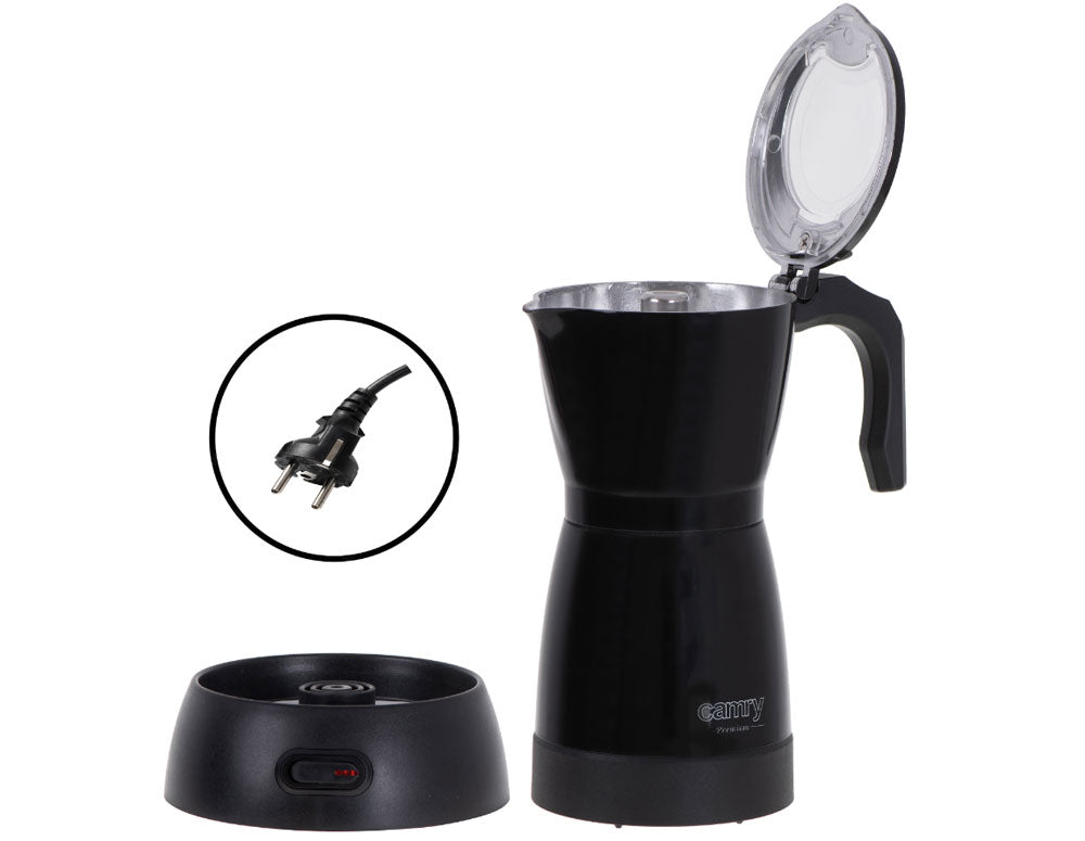 Cafetieră electrică cubaneză Camry CR 4415B, 480 W, 300 ml, 6 ore, Oprire automată, Negru