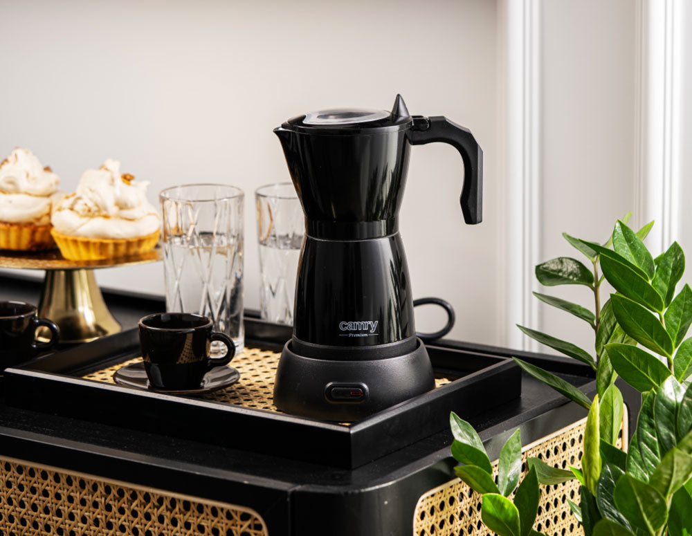 Cafetieră electrică cubaneză Camry CR 4415B, 480 W, 300 ml, 6 ore, Oprire automată, Negru