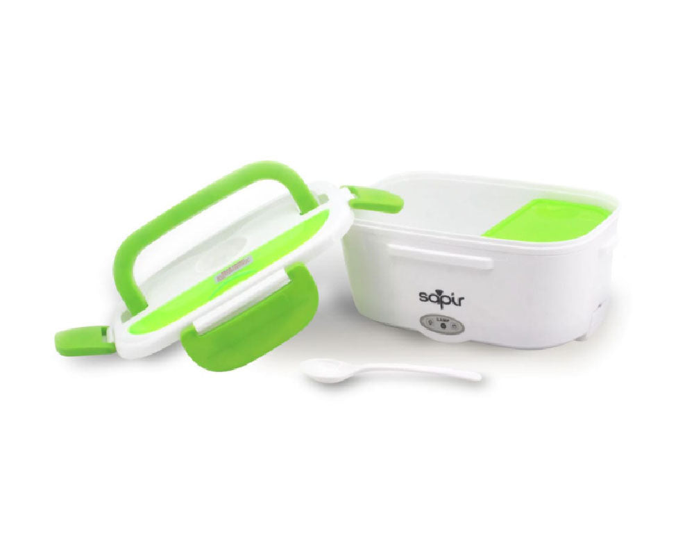 Recipient electric pentru alimente SAPIR SP 1177 AH, 40W, 1,5 litri, Două compartimente, Supapă de abur, Alb/verde