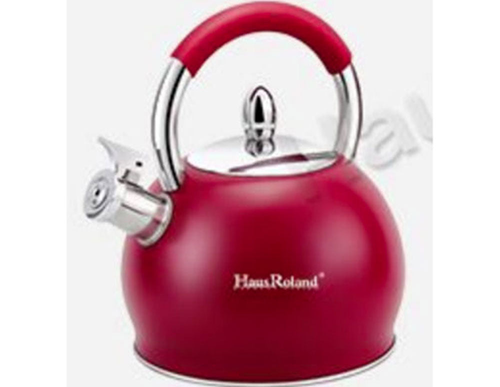 Fierbător cu fluierat HR786-1, 3 l, roșu