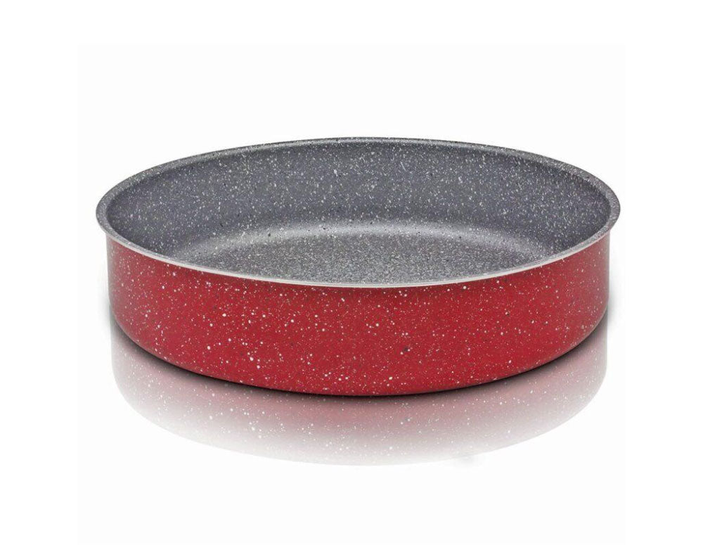Tavă de copt ZEPHYR Red Passion ZP 1222 ER30, 30 cm, acoperire cu marmură, roșie
