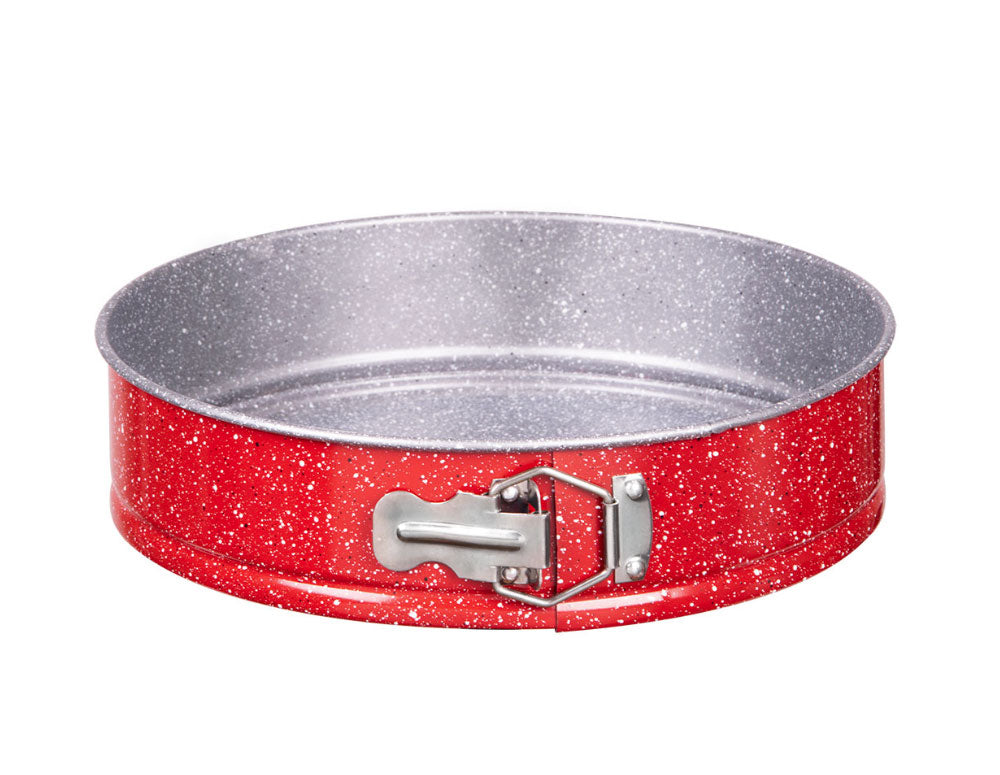 Tavă pentru tort cu fund decupat ZEPHYR Red Passion ZP 1223 EH28, 28 cm, acoperire marmorizată, roșie