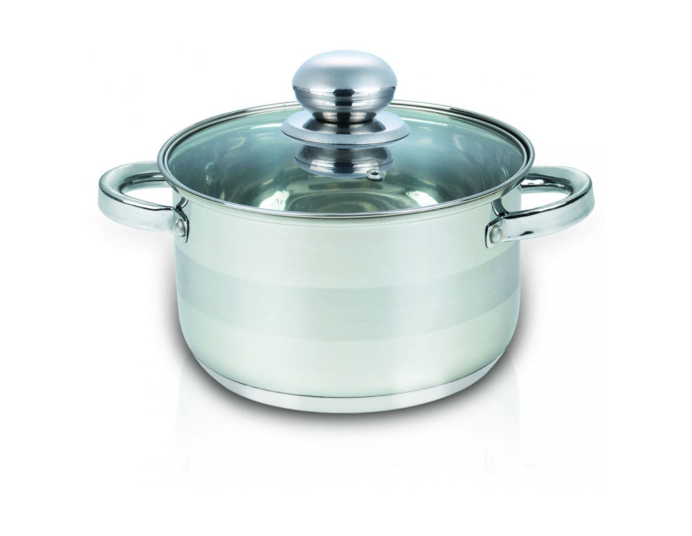 Cratiță cu capac SAPIR SP 1210 GI18, 2,9 litri, 18x11,5 cm, Fund multistrat, Inducție, Oțel inoxidabil