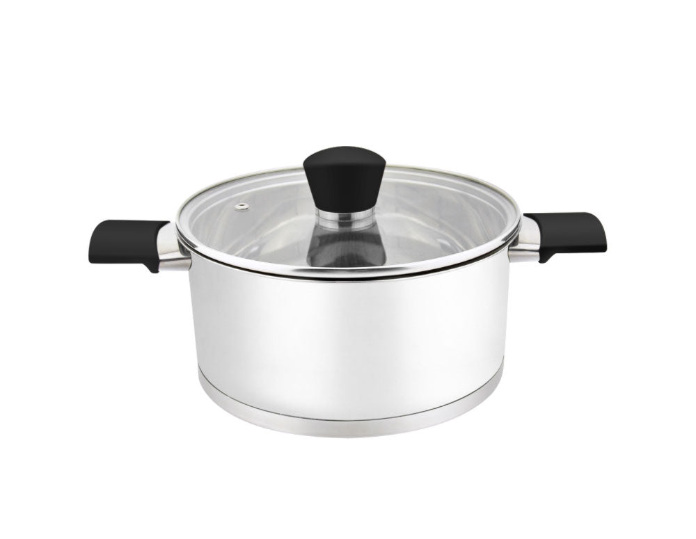 Oală cu capac ZEPHYR ZP 1210, fund multistrat, inox