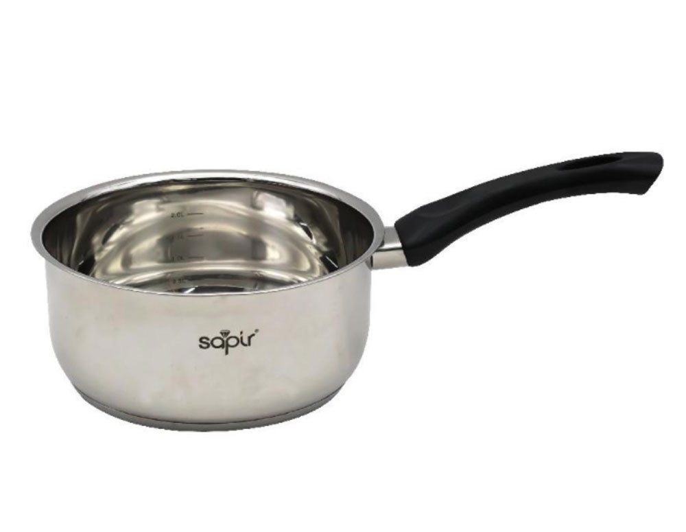 Caserolă SAPIR SP 1210 OI14C, 1 litru, 14x6,5 cm, Fund dublu, Inducție, Oțel inoxidabil