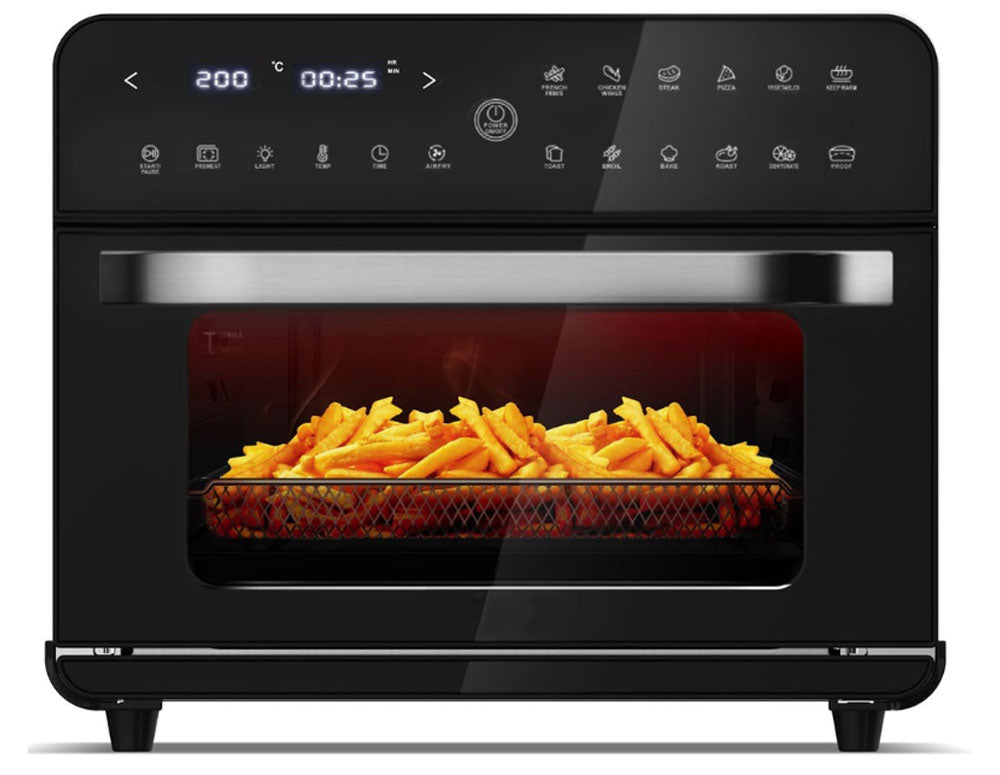 Cuptor cu aer cald multifuncțional ZEPHYR ZP 1441 V Deluxe ZEPHYR, 25 litri, 1800W, 12 funcții, Temporizator, Negru