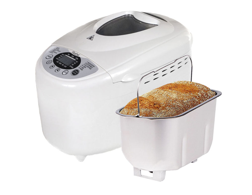 Mașină de făcut pâine cu două mixere ZEPHYR ZP 1446 A, 850W, 1250 g, 12 programe, Cronometru, Carte de rețete, Alb