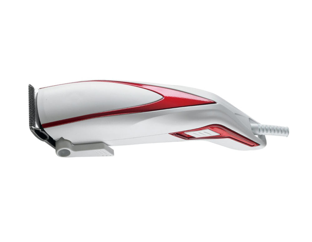 Mașină de tuns ZEPHYR ZP 1810 J, 4 accesorii, Accesorii, Alb/roșu