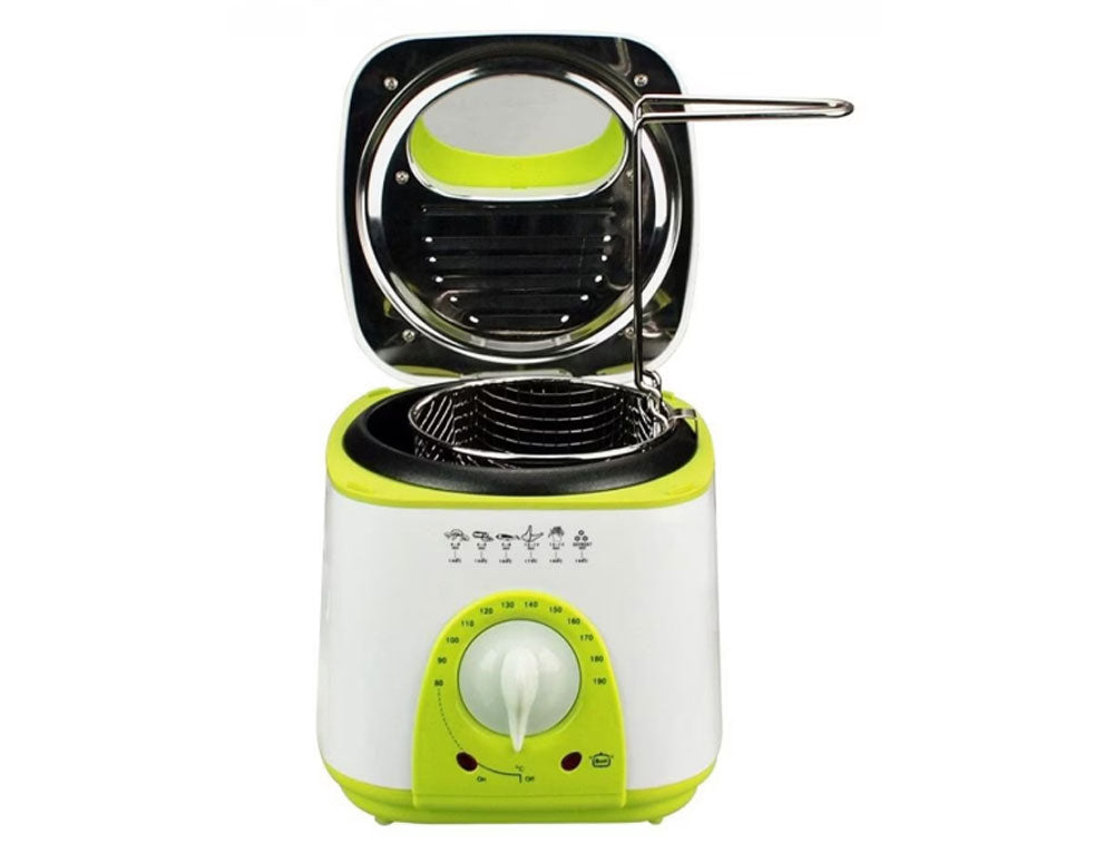 Mini friteuză SAPIR SP 1980 BC, 950W, 1 litru, Alb, Verde CERTIFICAT GS