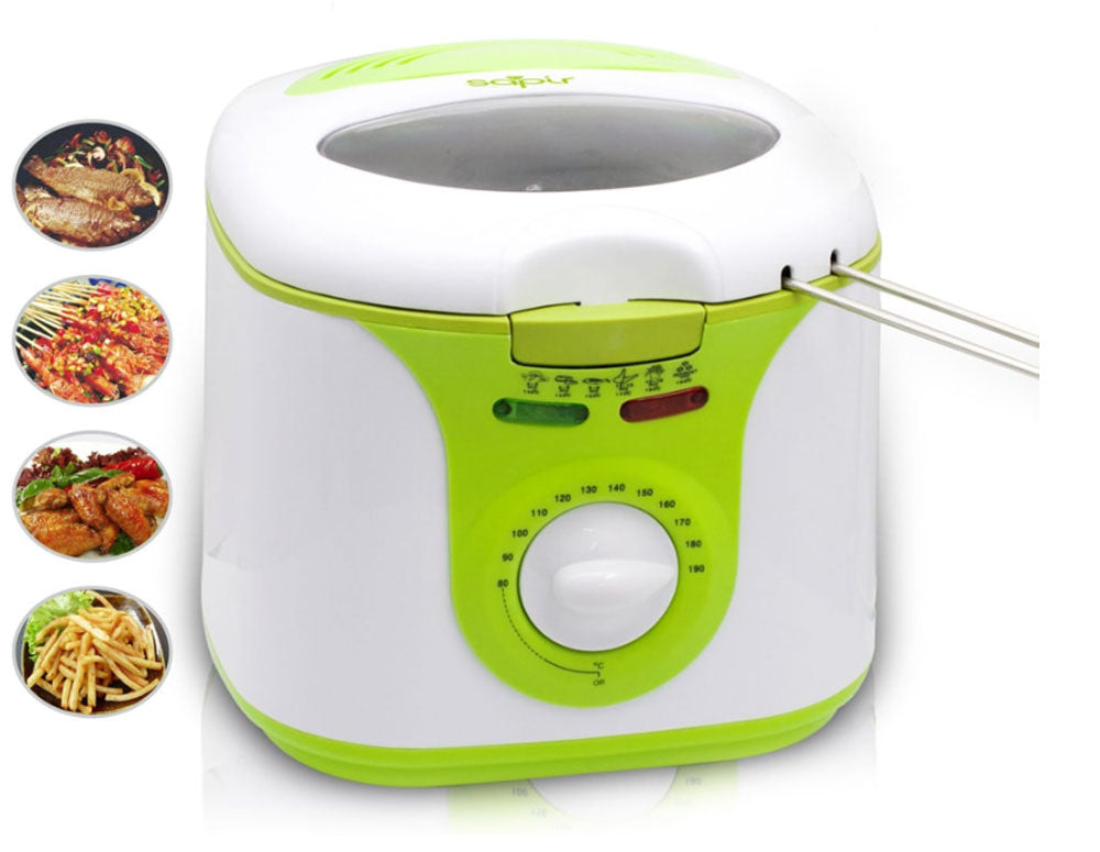 Friteuză SAPIR SP-1980-DF, 1300W, 2 litri, Recipient fix cu înveliș antiaderent, Certificat GS