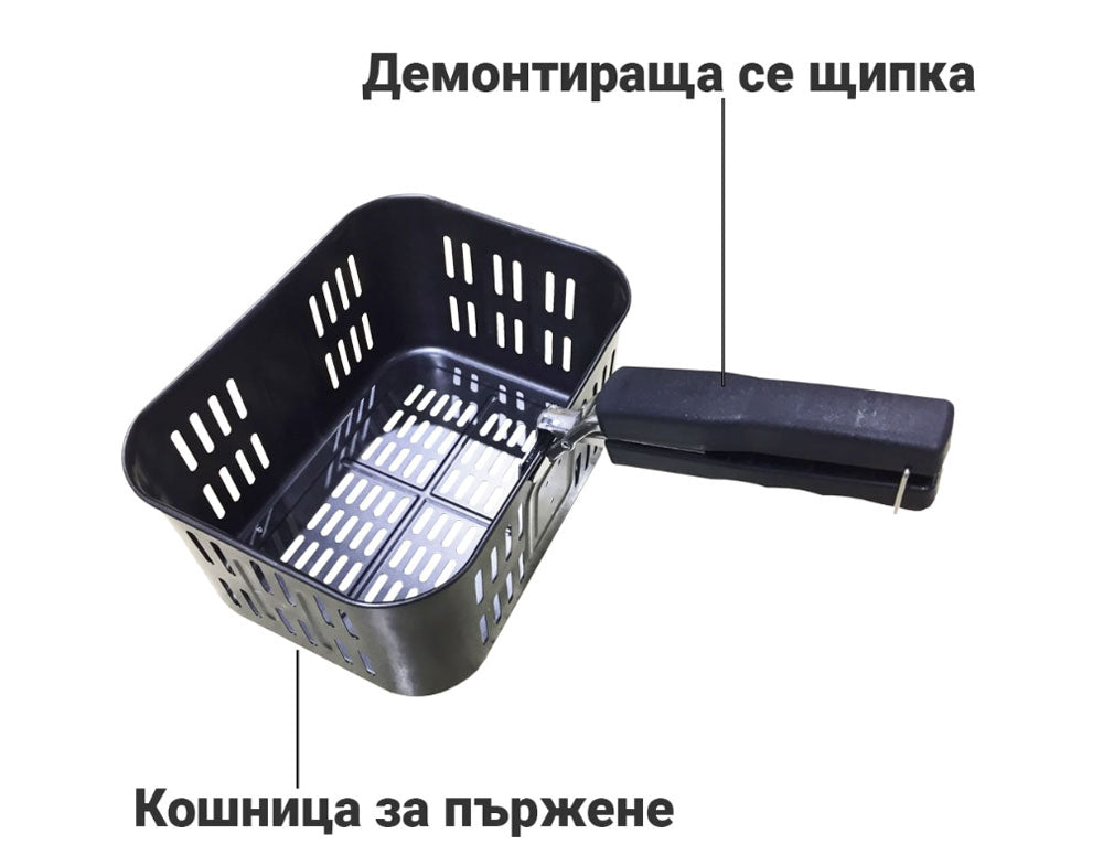 Cuptor cu aer cald multifuncțional ZEPHYR ZP 1980 AO PRO CU SPRAY DE ULEI CADOU, 1500W, 12 litri, 8 accesorii, 10 funcții, Negru