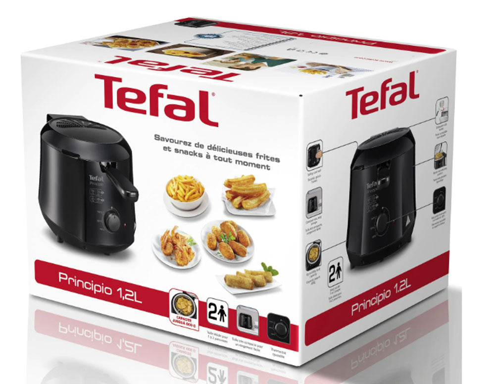 Friteuză Tefal Minicompact FF230831 Principio, 1000W, 1,2 l, Termostat reglabil 150-190°C, Negru