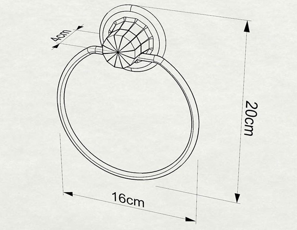 Suport prosoape cu ventuză TEKNO TEL DM-235G, auriu