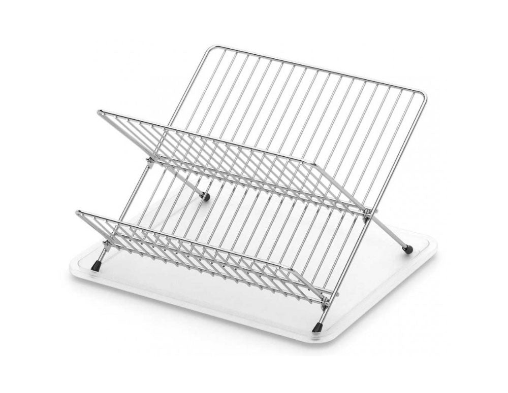 Uscător de vase pliabil ZEPHYR ZP-3000-TX, 2 niveluri, 36x30x21 cm, Crom