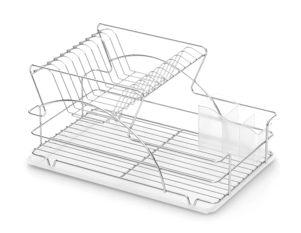USCĂTOR DE VASE TEKNO TEL KB 009, 2 niveluri, tavă cromată transparentă
