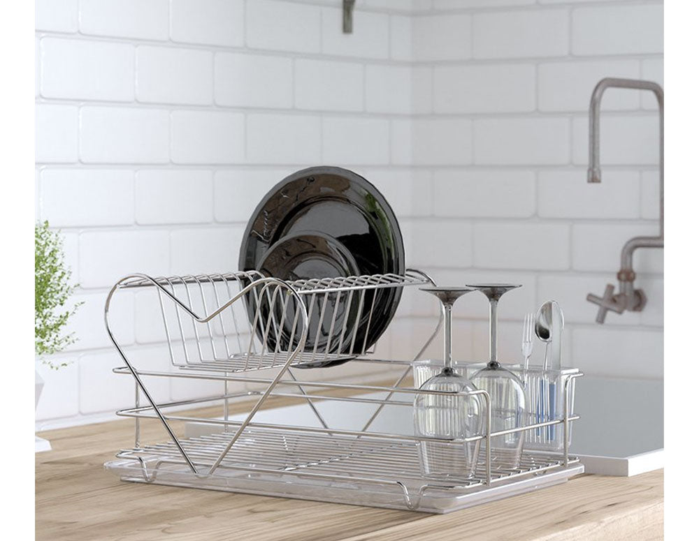 USCĂTOR DE VASE TEKNO TEL KB-011, cromat, tavă transparentă