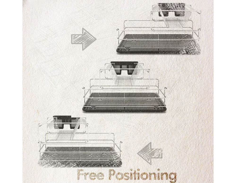 USCĂTOR DE VASE TEKNO TEL KB-015, 2 niveluri cromat