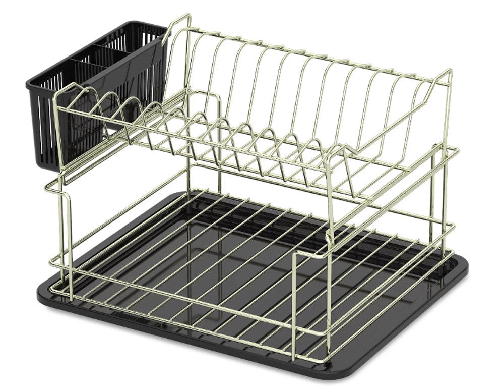 USCĂTOR DE VASE TEKNO TEL KB-010G, 2 niveluri, auriu