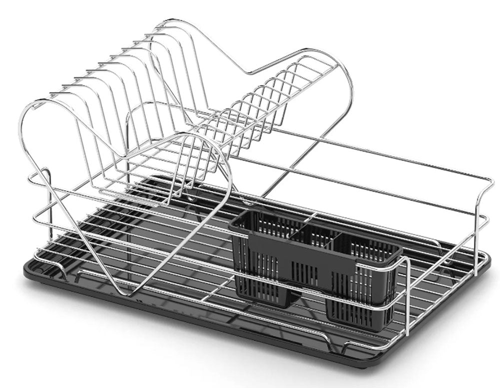 USCĂTOR DE VASE TEKNO TEL KB-011BP, 1 nivel negru, crom - 1 nivel