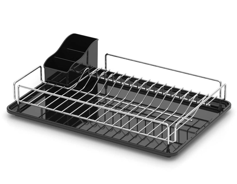 USCĂTOR DE VASE TEKNO TEL KB-006BP, 2 niveluri, tavă cromată-neagră