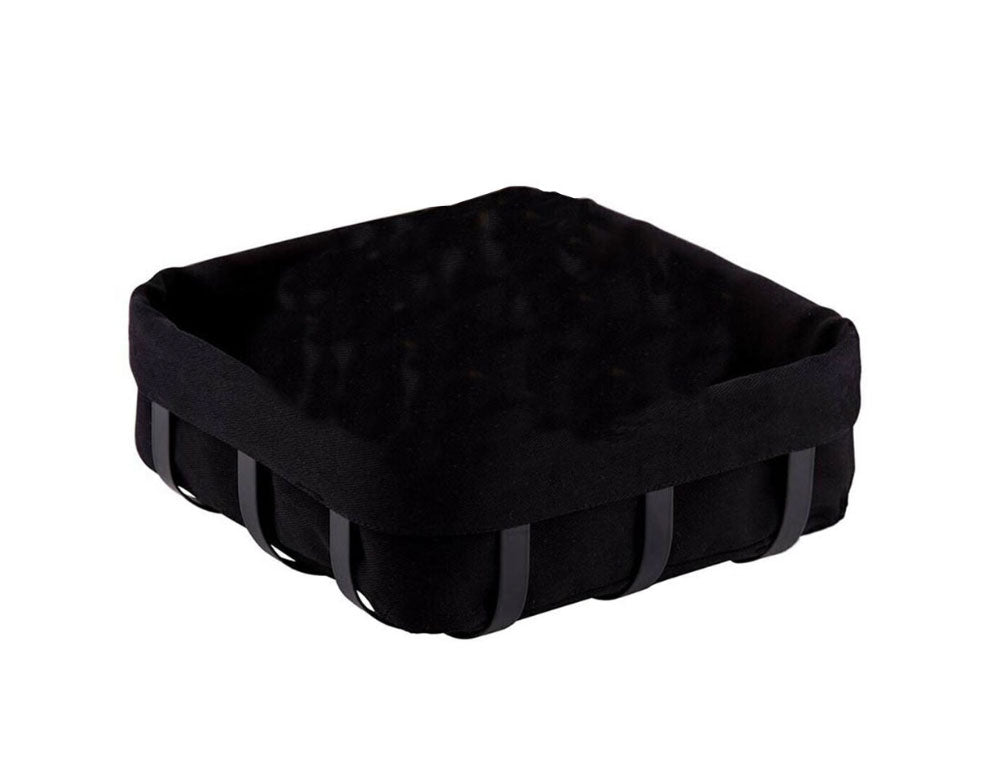 Tavă pentru pâine OLIVER BROWN OB-1225-B, 21x21x8.5 cm, Metal, Textil, Negru