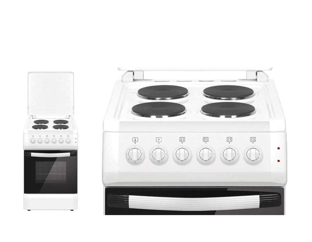 Aragaz electric ZEPHYR ZP 1441 4E50F, 4 plite, 6 funcții, 50 litri, Convecție, Clasa A, Alb