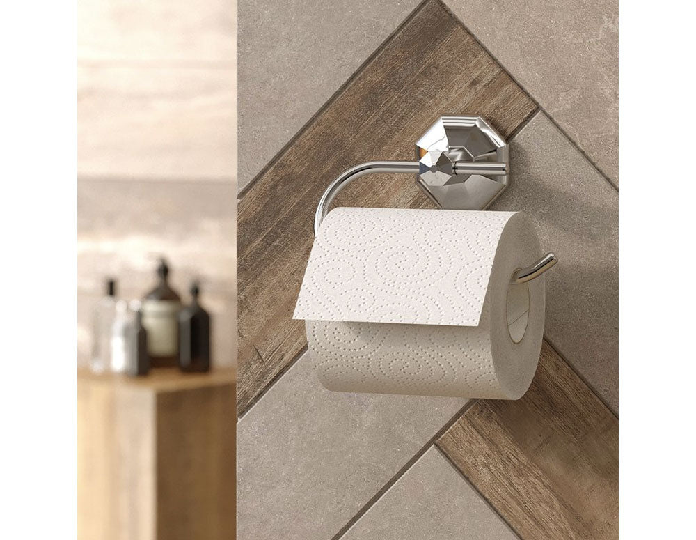 Suport de hârtie igienică de lux TEKNO TEL MG 194, 15x5x11 cm, Montare cu diblu, Crom