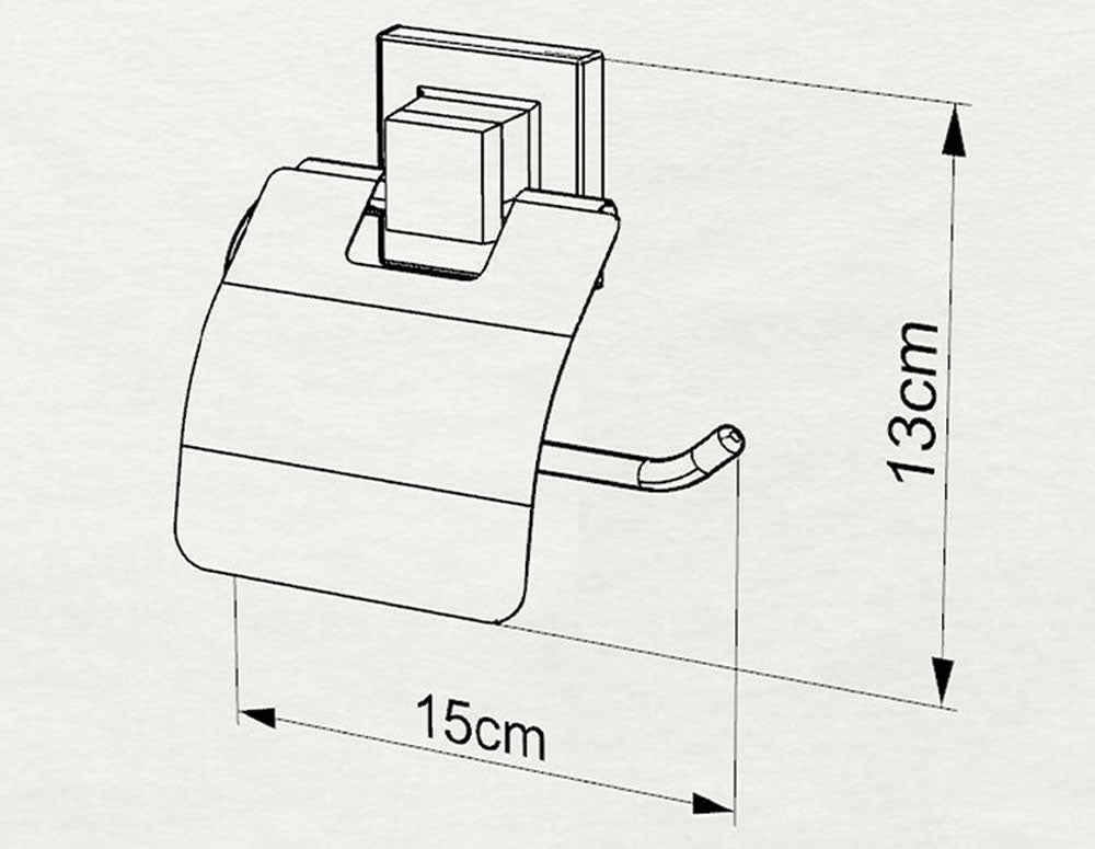 DOZATOR HÂRTIE IGIENICĂ TEKNO TEL EF-238 - Negru mat, cu capac