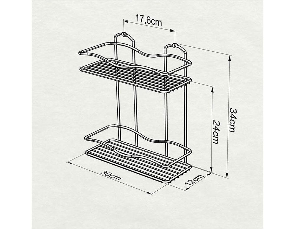 SUPORT BAIE TEKNO TEL BK-012B 2 niveluri negru