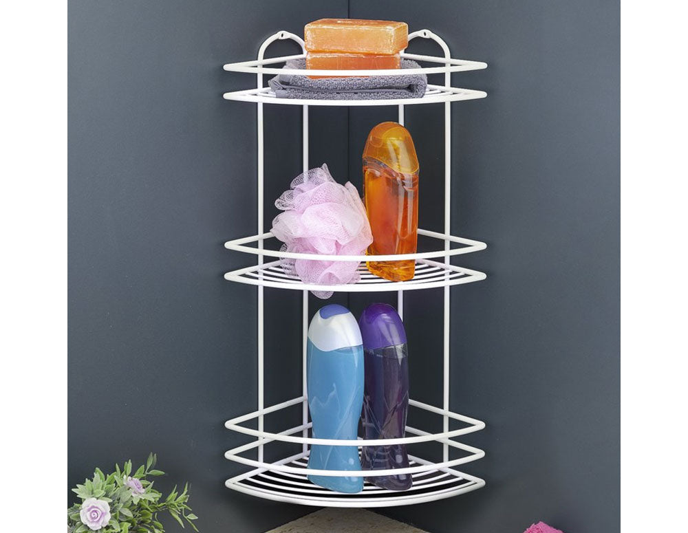 SUPORT BAIE TEKNO TEL BK-023W 3 niveluri/colț alb