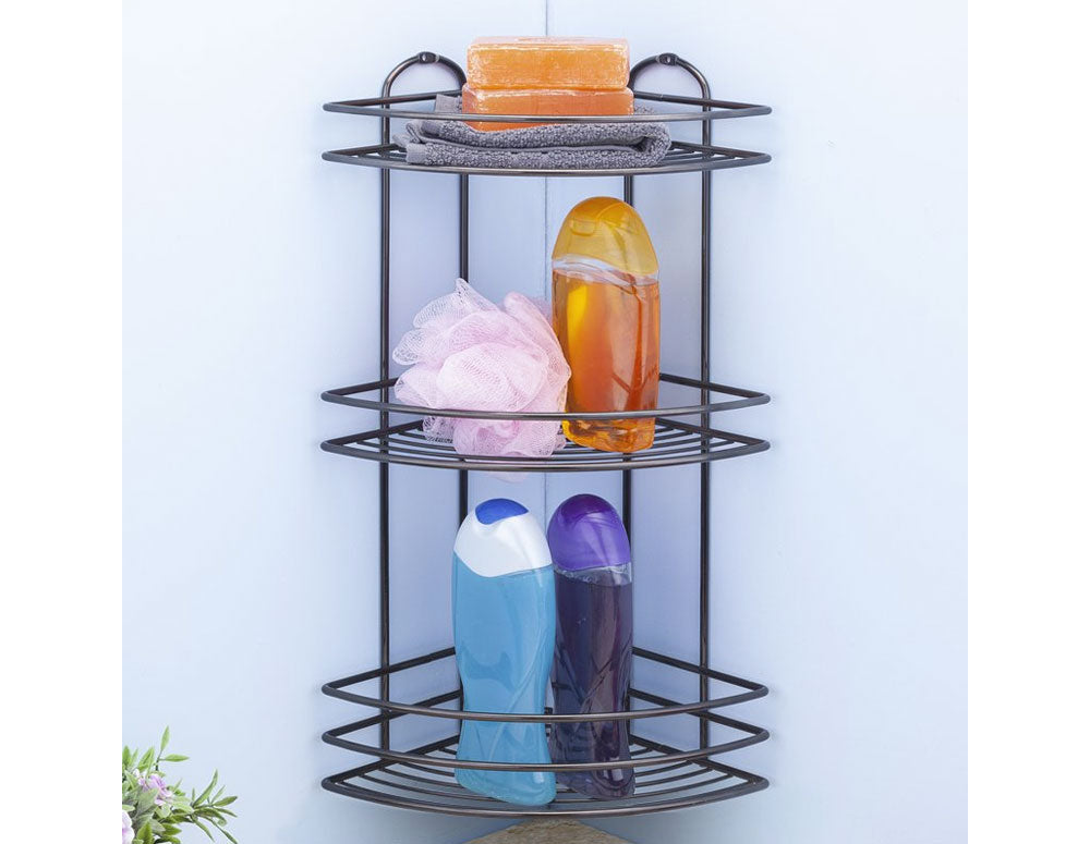 SUPORT BAIE TEKNO TEL BK-023, 3 niveluri/colț, negru