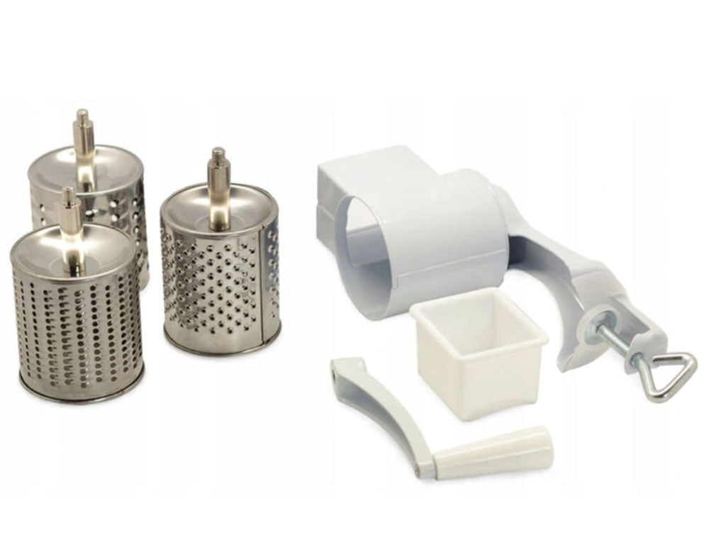 Răzătoare de bucătărie Zilner ZL-3910, 3 accesorii, oțel inoxidabil, albă