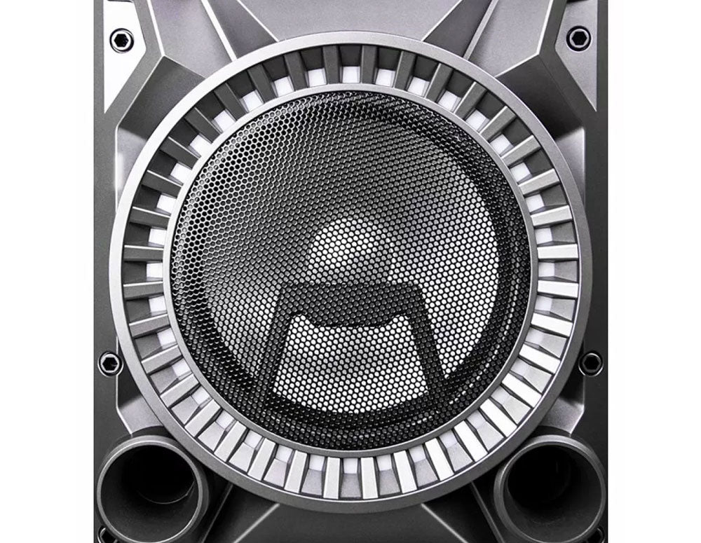 Sistem karaoke portabil ZEPHYR ZP 9999 2G12, 2x12 inci, Bluetooth, USB, mufă chitară, AUX, 2 microfoane, telecomandă