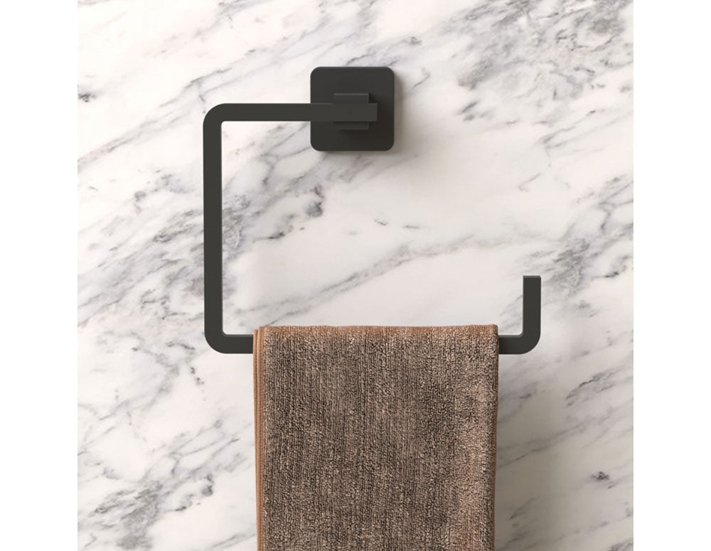 Suport prosop TEKNO TEL TR MG 335B, 19x14x6 cm, Montare cu diblu, Negru mat