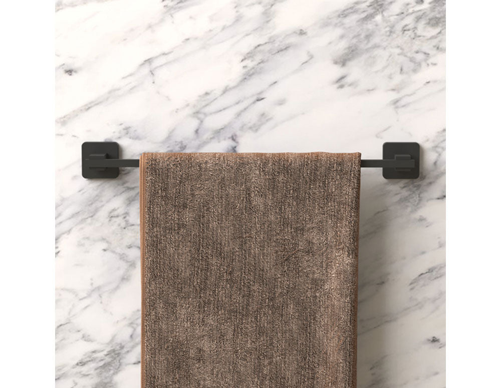 Suport pentru prosoape și suport pentru prosoape TEKNO TEL TR MG 360B, 47x6x5 cm, Montare cu diblu, Negru mat