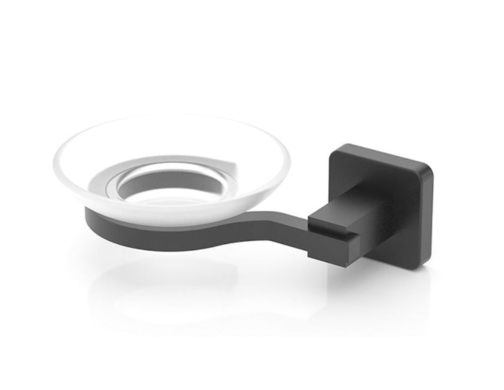 Suport săpun TEKNO TEL TR MG 366B, 16x11x5 cm, Fixare cu diblu, Negru mat