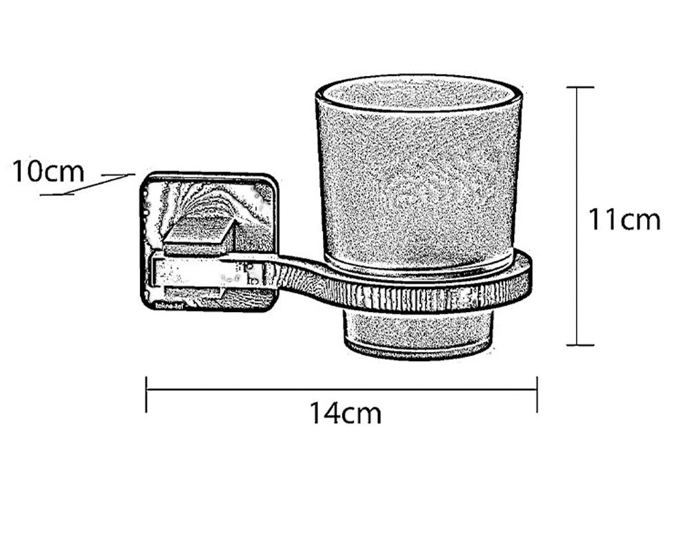 Suport periuță de dinți TEKNO TEL MG-374B cu cupă negru mat