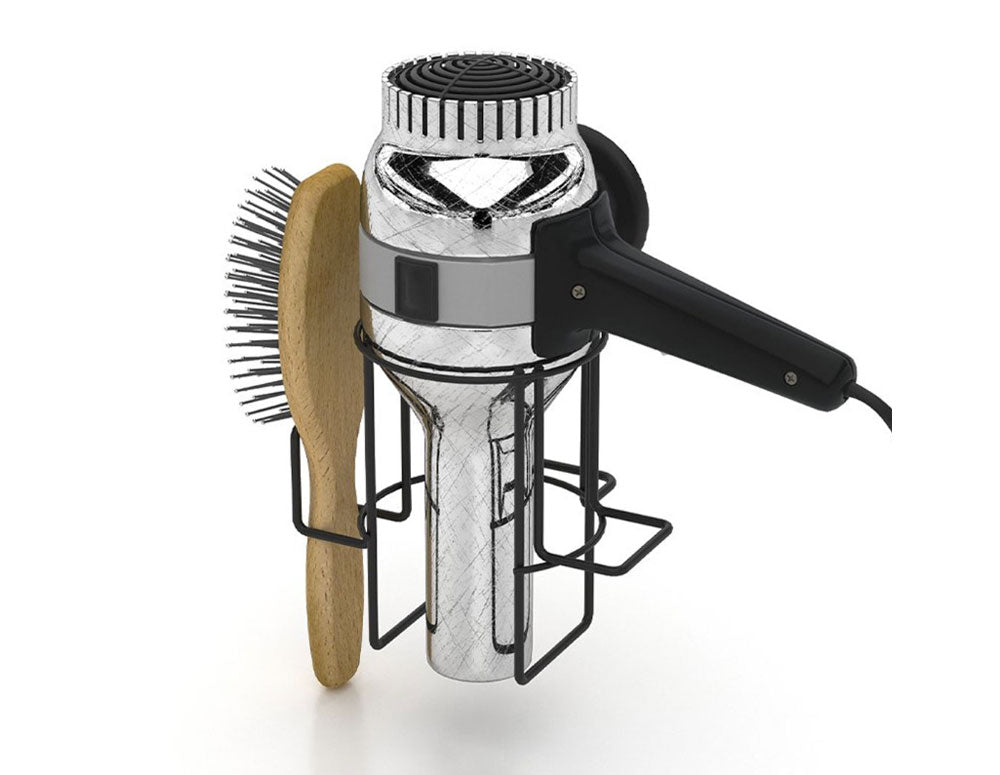 Suport uscător de păr TEKNO TEL DM-262B negru mat