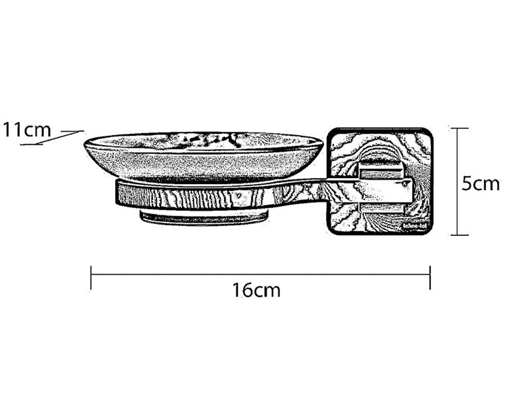 suport de săpun TEKNO TEL MG-366W, cu cupă din aluminiu