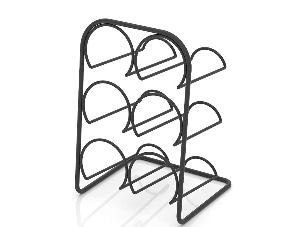 Suport vin TEKNO TEL TR MG 026B, 6 sticle, 22x33x20 cm, Negru mat