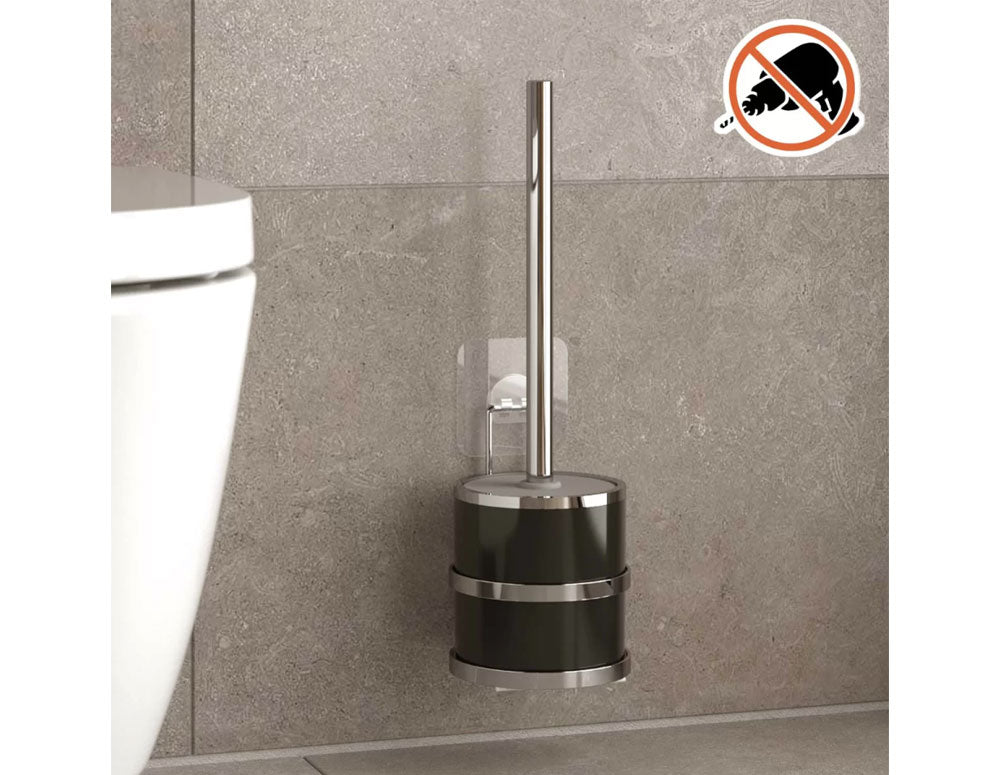 PERIE TOALETĂ TEKNO TEL ST-096 dublu adeziv cromat - negru