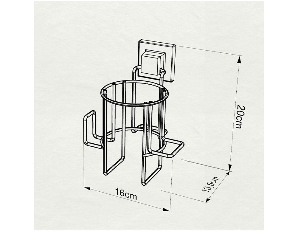 Suport uscător de păr TEKNO-TEL TK EF-262G auriu