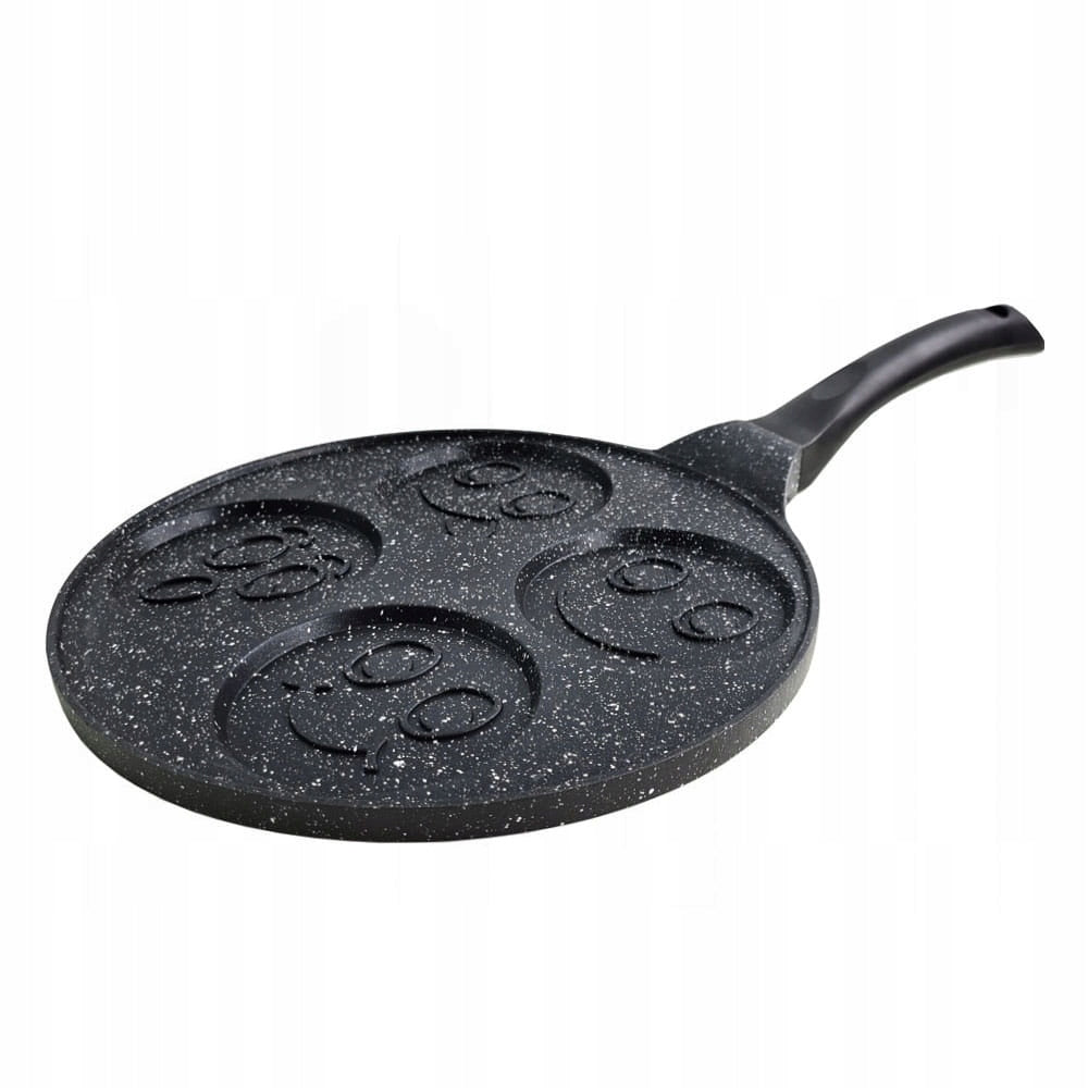 Tavă pentru clătite cu capac ZILNER ZL 2421, 26 cm, 4 forme diferite, acoperire cu marmură, neagră