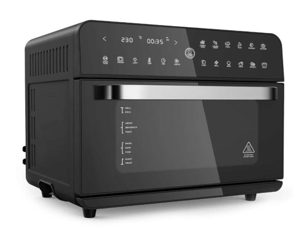 Cuptor cu aer cald multifuncțional ZEPHYR ZP 1441 V Deluxe ZEPHYR, 25 litri, 1800W, 12 funcții, Temporizator, Negru